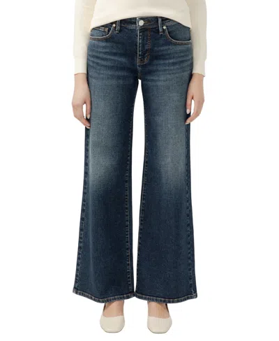 Jag Women's Willow Mid Rise Wide Leg Jeans In Victoire Blue