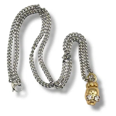Jagged Halo Jewelry Unisex Crown Of Bones Necklace In Silver
