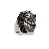Jagged Halo Jewelry Unisex Stainless Steel Lann Ring In White Gold Plated In Multi