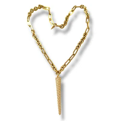 Jagged Halo Jewelry Women's Artemis Necklace Yellow Gold