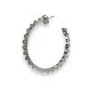 Jagged Halo Jewelry Women's Ayla Hoop Earrings In Silver In Metallic