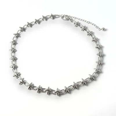 Jagged Halo Jewelry Women's Barbie Chain Necklace White Gold