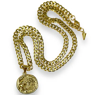 Jagged Halo Jewelry Women's Cersei Amulet Necklace Yellow Gold