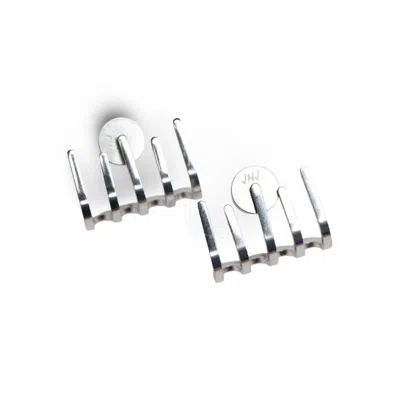 Jagged Halo Jewelry Women's Claw Earrings In White Gold Plated In Multi