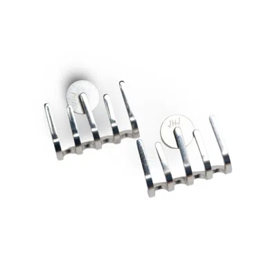 Jagged Halo Jewelry Women's Claw Earrings White Gold