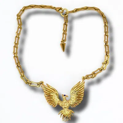 Jagged Halo Jewelry Women's Gold Phoenix Necklace