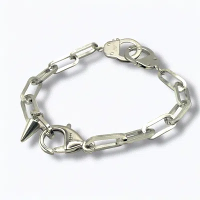 Jagged Halo Jewelry Women's Love Bond Handcuff Anklet Silver