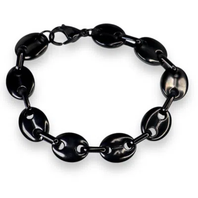 Jagged Halo Jewelry Women's Mariner Link Bracelet In Black Rhodium
