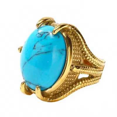Jagged Halo Jewelry Women's Mother Of Dragons Ring In Turquoise In Blue
