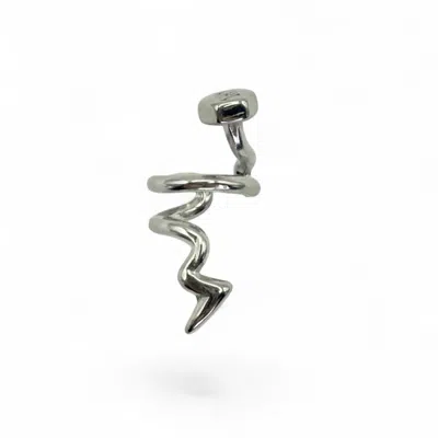 Jagged Halo Jewelry Women's Nailed It Ear Cuff Silver In Metallic