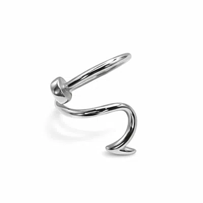 Jagged Halo Jewelry Women's Nailed It Nail Ring Silver In Green