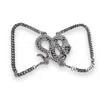 Jagged Halo Jewelry Women's Python Bracelet In 18k White Gold Filled In Multi