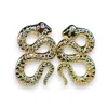 Jagged Halo Jewelry Women's Python Earrings In 18k Yellow Gold Filled In Multi