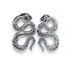 Jagged Halo Jewelry Women's Python Earrings In White Gold Filled In Multi