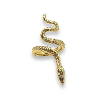 Jagged Halo Jewelry Women's Serpent Ring Gold