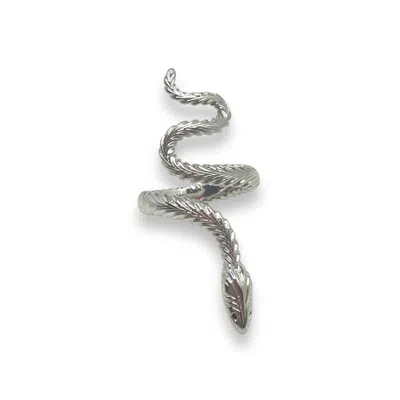 Jagged Halo Jewelry Women's Serpent Ring Silver In Metallic