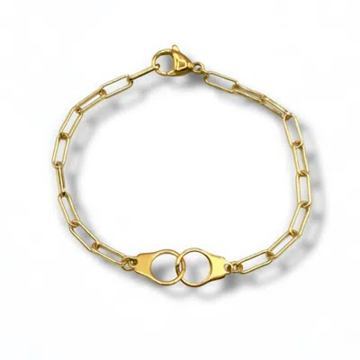 Jagged Halo Jewelry Women's Silver Baby Bond Bracelet Yellow Gold