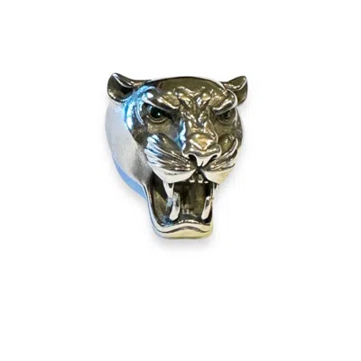 Jagged Halo Jewelry Women's Silver Maximus Panther Ring White Gold