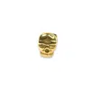 Jagged Halo Jewelry Women's Skull Micro Stud Earrings In Yellow Gold