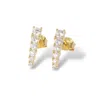 Jagged Halo Jewelry Women's Spike Stud Earring Yellow Gold