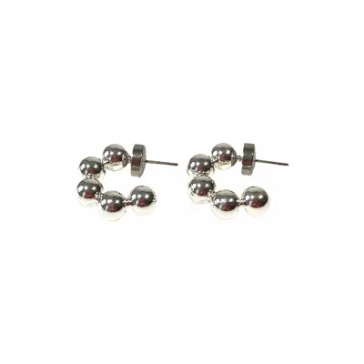 Jagged Halo Jewelry Women's Sunday Hoop Earrings In 18k White Gold Filled In Multi