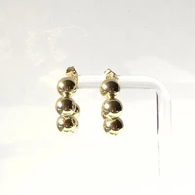Jagged Halo Jewelry Women's Sunday Hoop Earrings In 18k Yellow Gold Filled In Multi