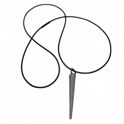 Jagged Halo Jewelry Women's The Benson Necklace Gunmetal Gray - Black