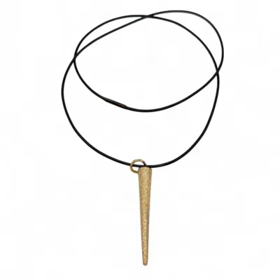 Jagged Halo Jewelry Women's The Benson Necklace Yellow Gold - Black