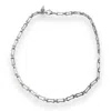 Jagged Halo Jewelry Women's White Bones Link Chain Necklace