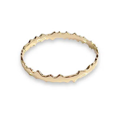 Jagged Halo Jewelry Women's Yennefer Bangle Bracelet In Yellow Gold Filled In Multi