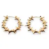 Jagged Halo Jewelry Women's Yennefer Spike Hoop Earrings In Yellow Gold