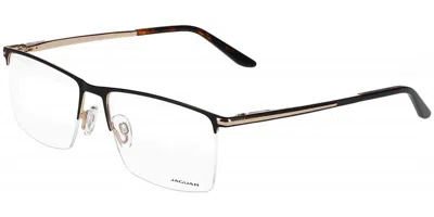 Jaguar 33127 6100 Men's Glasses Black Size 56 - Free Lenses - Blue Light Block Available