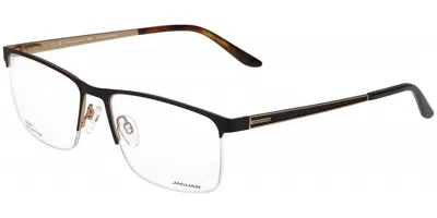 Jaguar 33130 6100 Men's Glasses Black Size 57 - Free Lenses - Blue Light Block Available In Brown