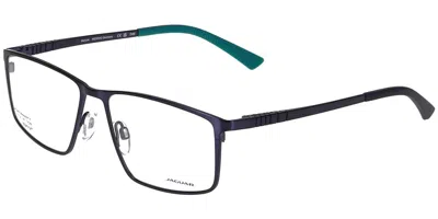 Jaguar 35606 3100 Men's Glasses Blue Size 56 - Free Lenses - Blue Light Block Available In Black