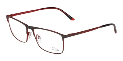 Jaguar 3620 Men's Glasses, Red, Size 57 In Red Grey