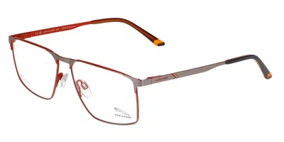Jaguar 3626 Men's Glasses, Red, Size 57 In Grey Red