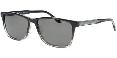 Jaguar 37127 Polarized 4612 Men's Sunglasses Black Size 57