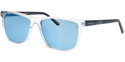 Jaguar 37182 Polarized 8100 Men's Sunglasses Clear Size 57 In Blue