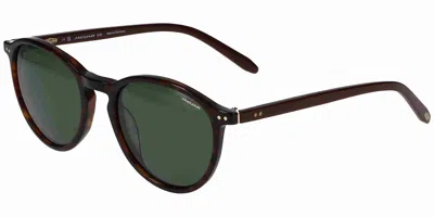 Jaguar 37285 8940 Men's Sunglasses Tortoiseshell Size 52 In Green