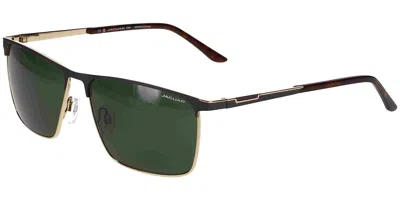 Jaguar 37371 5100 Men's Sunglasses Grey Size 60 In Green
