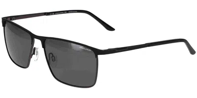 Jaguar 37371 6100 Men's Sunglasses Black Size 60 In Red