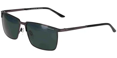 Jaguar 37372 4200 Men's Sunglasses Gunmetal Size 60 In Black