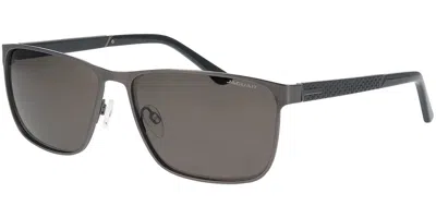 Jaguar 37375 Polarized 4200 Men's Sunglasses Gunmetal Size 61 In Gray