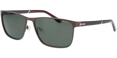 Jaguar 37375 Polarized 5100 Men's Sunglasses Brown Size 61 In Green