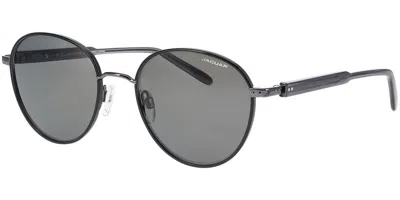 Jaguar 37469 Polarized 4200 Men's Sunglasses Black Size 53 In Gray