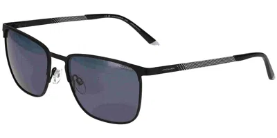 Jaguar 37512 6100 Men's Sunglasses Black Size 58 In Blue