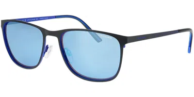 Jaguar 37513 Polarized 6100 Men's Sunglasses Black Size 56 In Blue