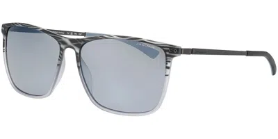 Jaguar 37628 Polarized 6500 Men's Sunglasses Black Size 59 In Gray