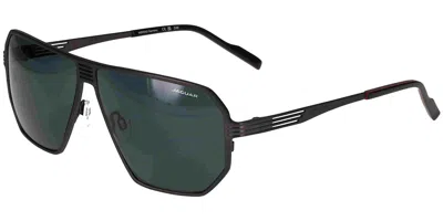 Jaguar 37824 Polarized 4200 Men's Sunglasses Black Size 62 In Green