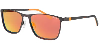 Jaguar 37826 Polarized 4200 Men's Sunglasses Gunmetal Size 58 In Orange